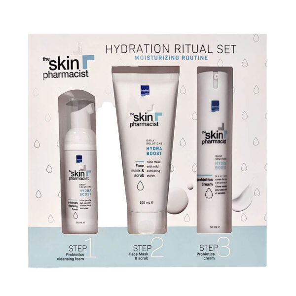 Intermed - The Skin Pharmacist HydraBoost Kit με Moisturizing Routine Ηydra Boost Probiotics Αφρό Καθαρισμού 50ml, Μάσκα Απολέπισης 100ml & Probiotics Ενυδατική Κρέμα 50ml Intermed - The Skin Pharmacist HydraBoost Kit με Moisturizing Routine Ηydra Boost Probiotics Αφρό Καθαρισμού 50ml, Μάσκα Απολέπισης 100ml & Probiotics Ενυδατική Κρέμα 50ml
