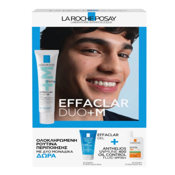 La Roche Posay - Promo Effaclar Duo+M Επανορθωτική Κρέμα Κατά των Ατελειών 40ml & Δώρο Effaclar Gel καθαρισμού 50ml & Δώρο Anthelios UVMune 400 Oil Control Fluid Spf50+ Αντηλιακό Προσώπου για Λιπαρές Επιδερμίδες 3ml