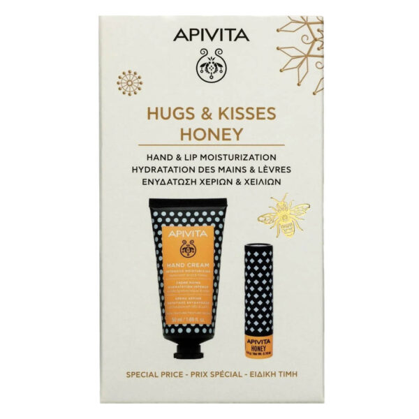 Apivita - Promo Hugs & Kisses Honey: Κρέμα Χεριών Ενυδάτωσης Με Μέλι 50mL & Balm Χειλιών με Μέλι 4.4g