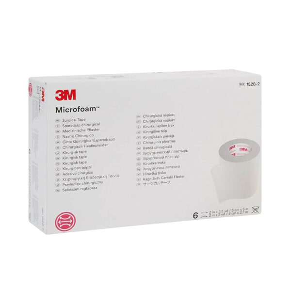 3M - Microfoam Επιδεσμική Αφρώδης Ταινία 5cm X 5m 6 Ρολά/Κουτί REF 1528-2