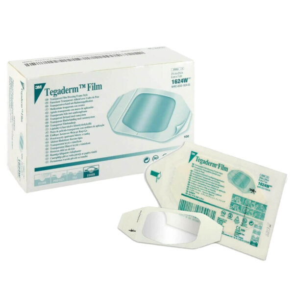 3M - Tegaderm 1624W Film Διαφανής Αποστειρωμένη Μεμβράνη 6cm x 7cm 100 τμχ